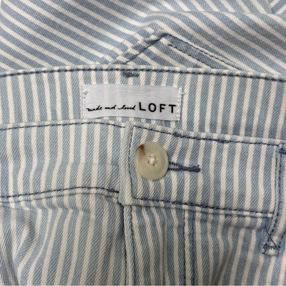 {LOFT} "High Waist Skinny Crop" Tapered Straight Leg Ankle Stretch Denim Jeans - Picture 5 of 8